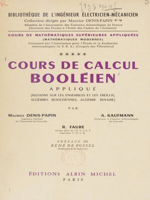 cover image of Cours de mathématiques supérieures appliquées (5)